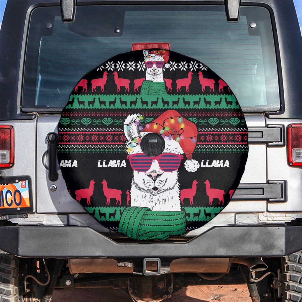 Llama Funny Spare Tire Cover Llama Christmas DT04 - Wonder Print Shop