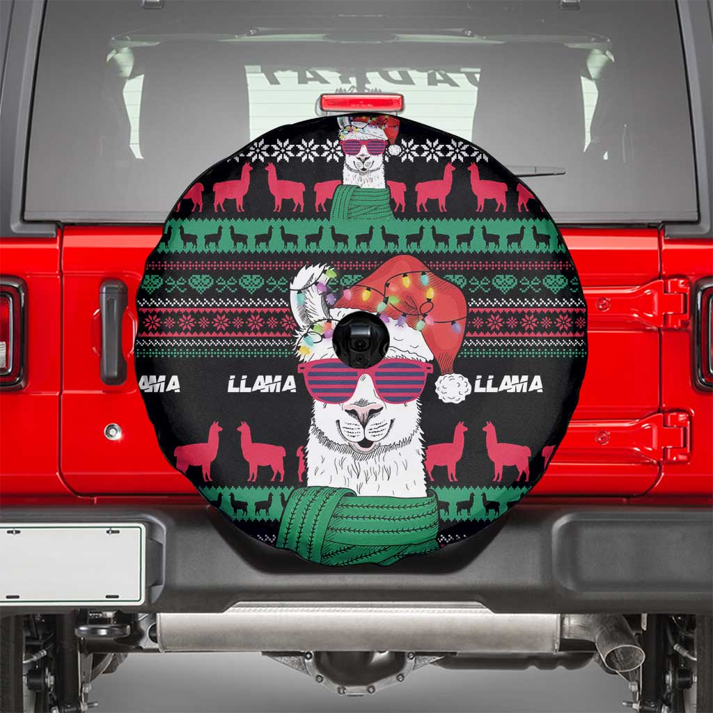 Llama Funny Spare Tire Cover Llama Christmas DT04 - Wonder Print Shop