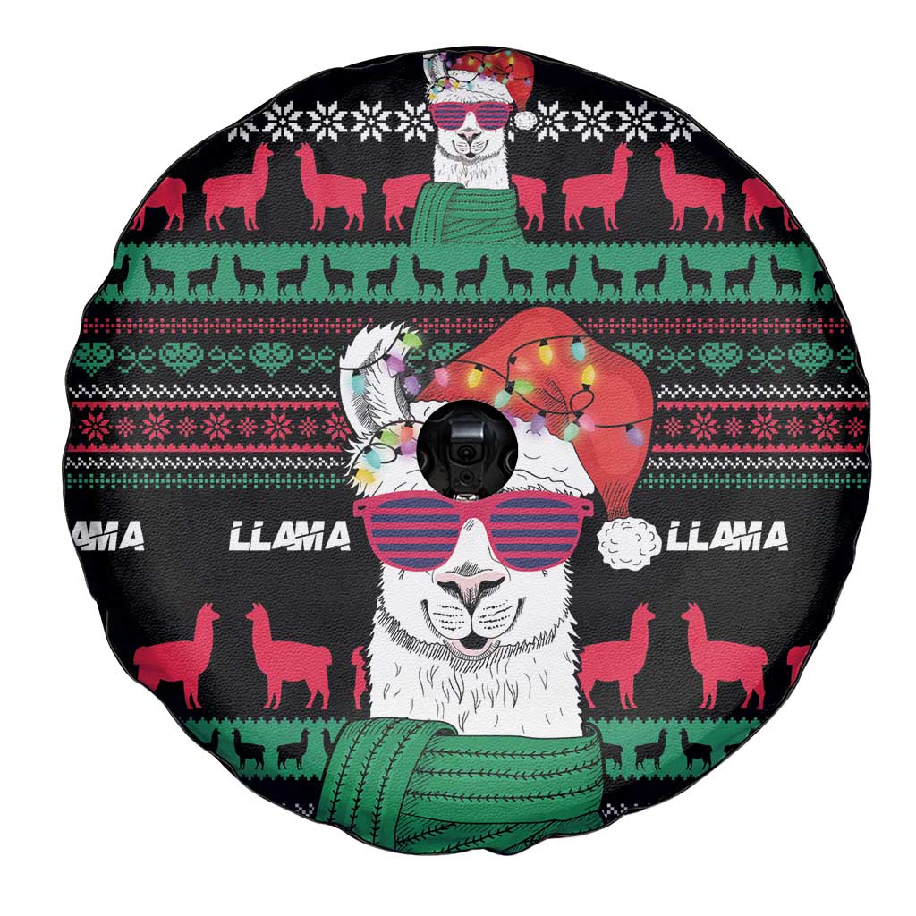 Llama Funny Spare Tire Cover Llama Christmas DT04 - Wonder Print Shop