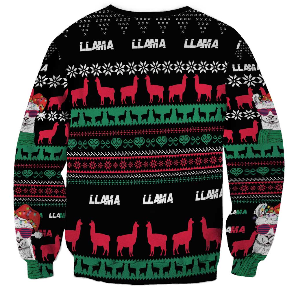 Llama Funny Sweatshirt Llama Christmas DT04 - Wonder Print Shop