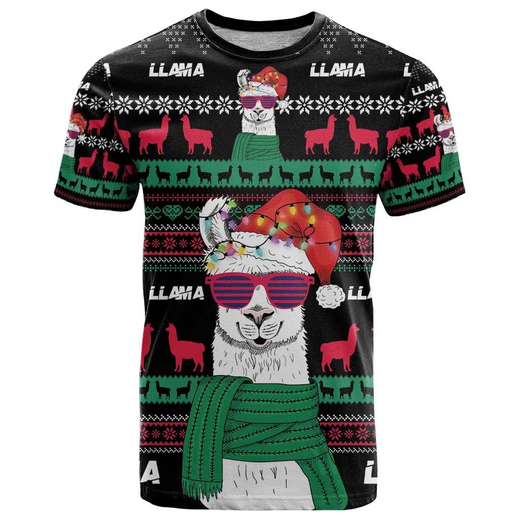 Llama Funny T Shirt Llama Christmas DT04 - Wonder Print Shop
