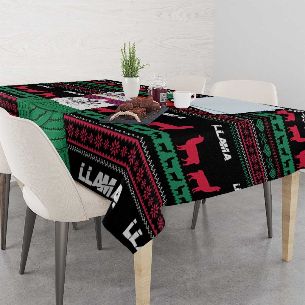 Llama Funny Tablecloth Llama Christmas DT04 - Wonder Print Shop