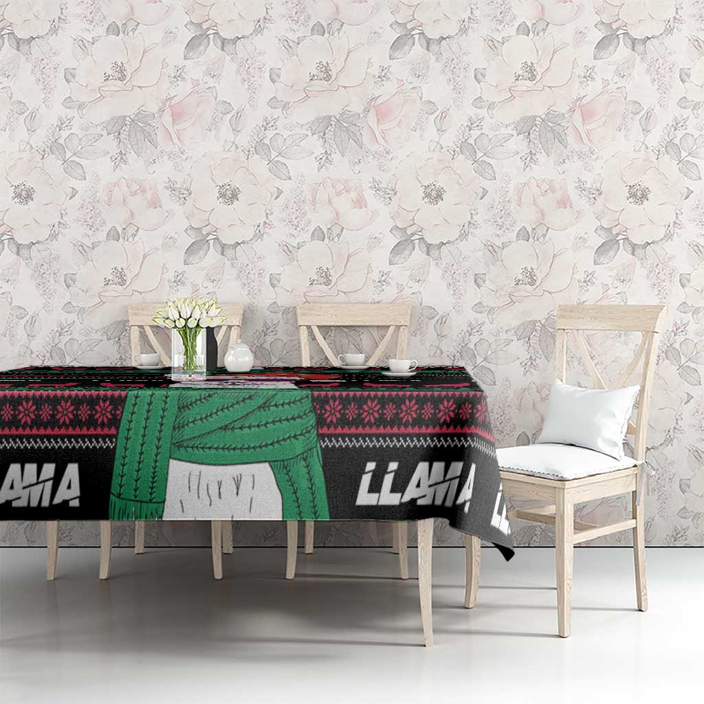 Llama Funny Tablecloth Llama Christmas DT04 - Wonder Print Shop