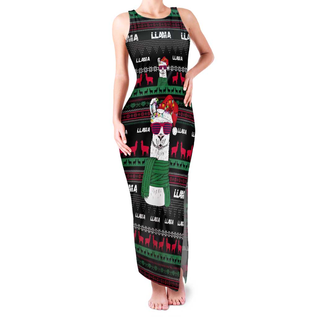 Llama Funny Tank Maxi Dress Llama Christmas DT04 - Wonder Print Shop