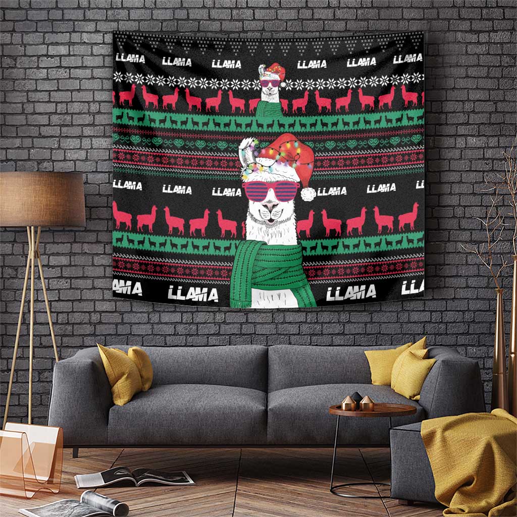 Llama Funny Tapestry Llama Christmas DT04 - Wonder Print Shop