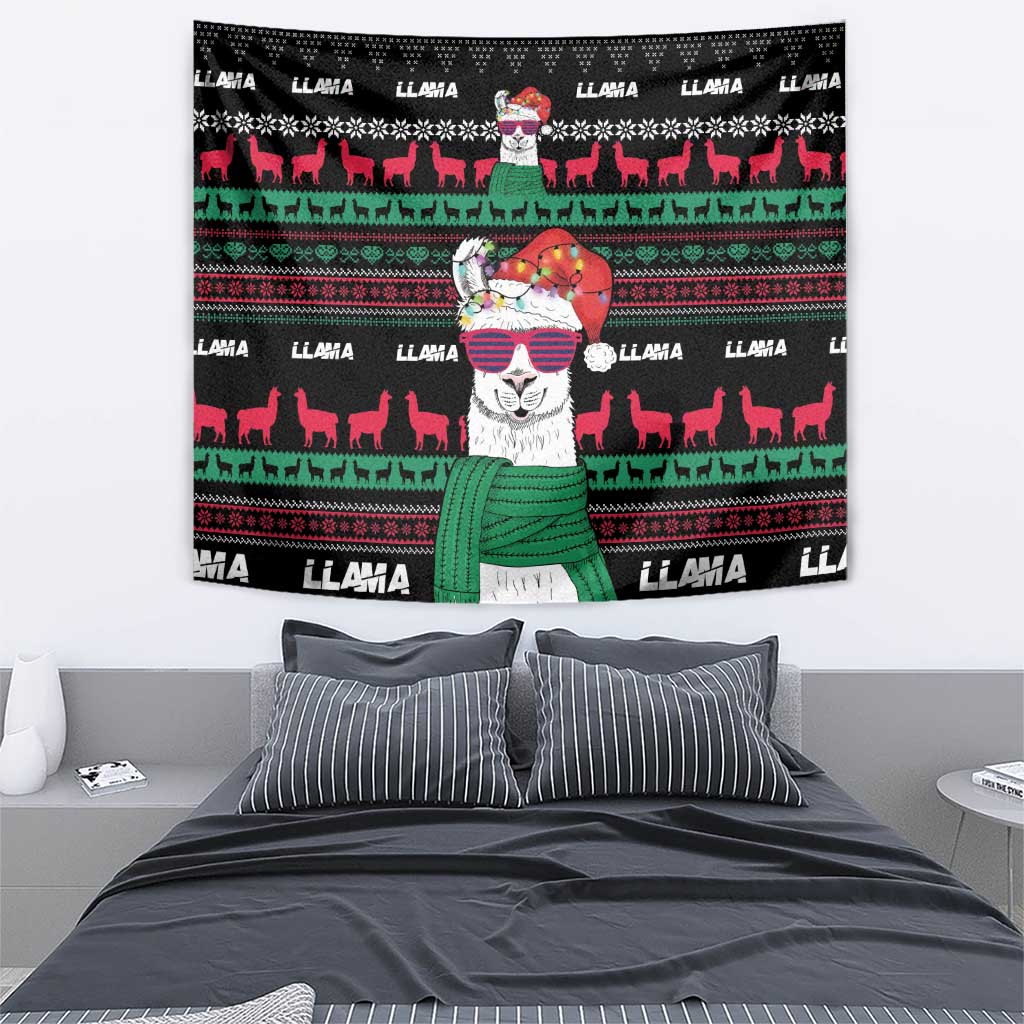 Llama Funny Tapestry Llama Christmas DT04 - Wonder Print Shop