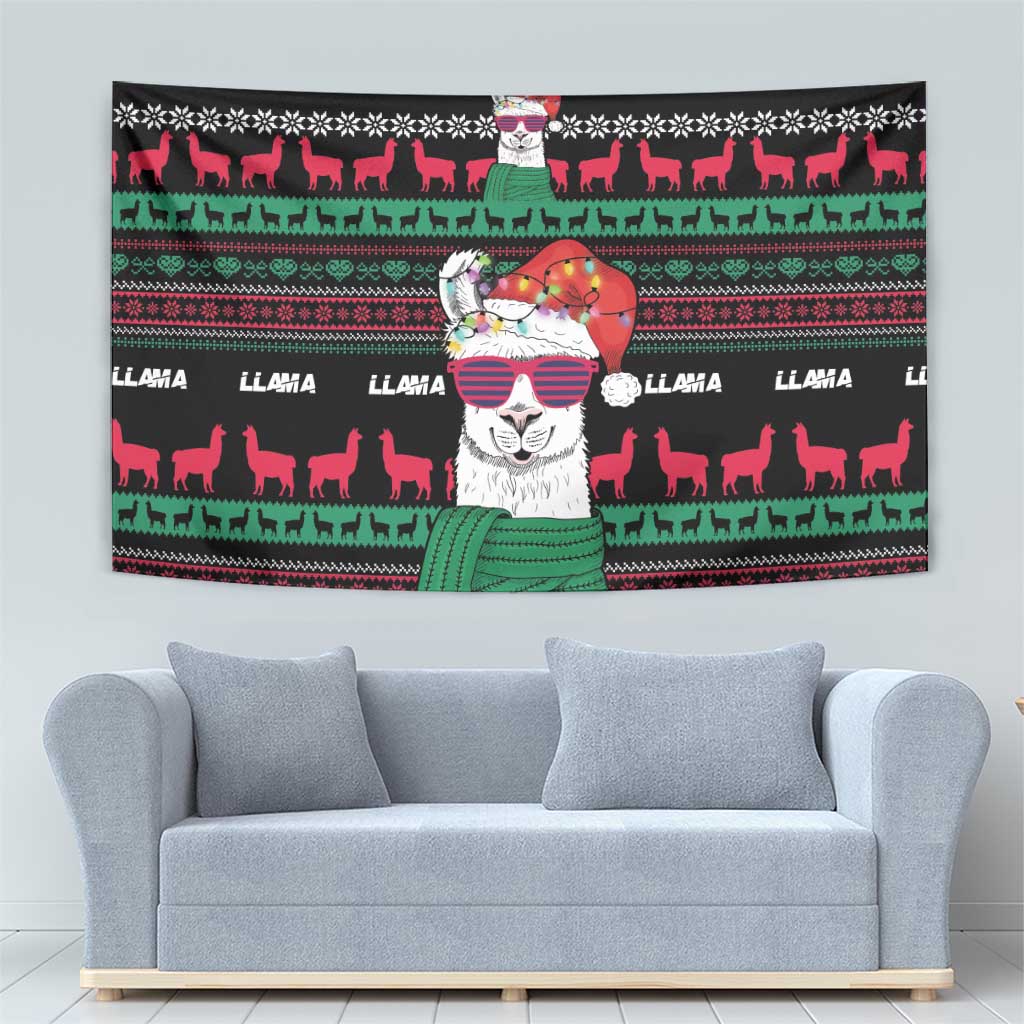 Llama Funny Tapestry Llama Christmas DT04 - Wonder Print Shop