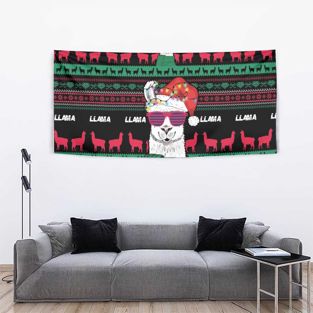 Llama Funny Tapestry Llama Christmas DT04 - Wonder Print Shop