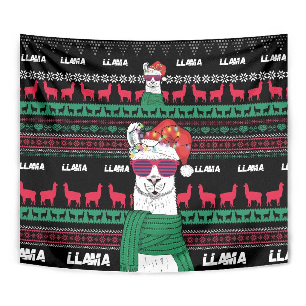 Llama Funny Tapestry Llama Christmas DT04 - Wonder Print Shop