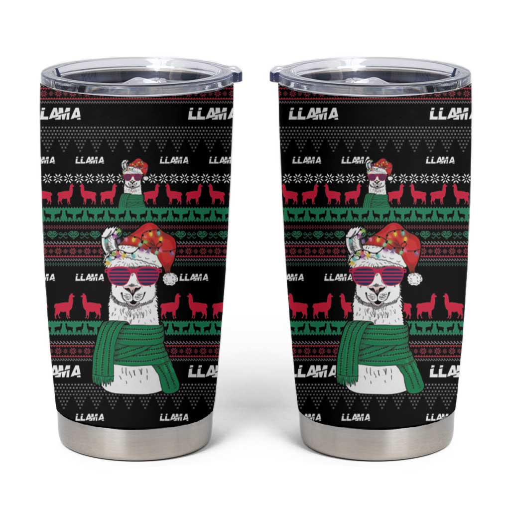 Llama Funny Tumbler Cup Llama Christmas DT04 - Wonder Print Shop