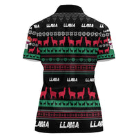 Llama Funny Women Polo Shirt Llama Christmas DT04 - Wonder Print Shop