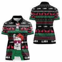 Llama Funny Women Polo Shirt Llama Christmas DT04 - Wonder Print Shop