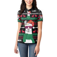 Llama Funny Women Polo Shirt Llama Christmas DT04 - Wonder Print Shop