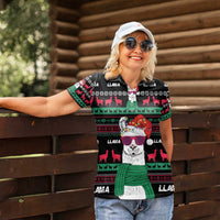 Llama Funny Women Polo Shirt Llama Christmas DT04 - Wonder Print Shop