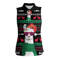 Llama Funny Women Sleeveless Polo Shirt Llama Christmas DT04 - Wonder Print Shop