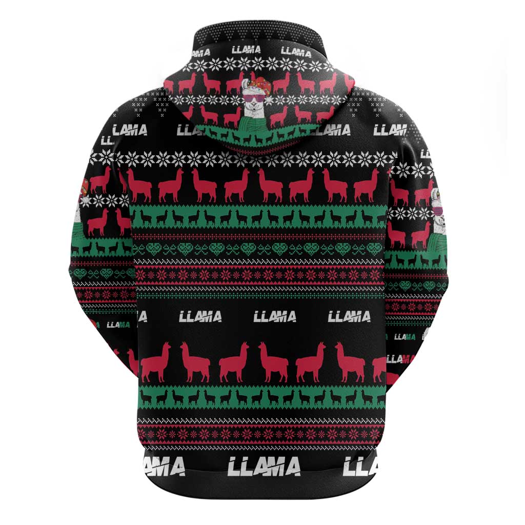 Llama Funny Zip Hoodie Llama Christmas DT04 - Wonder Print Shop