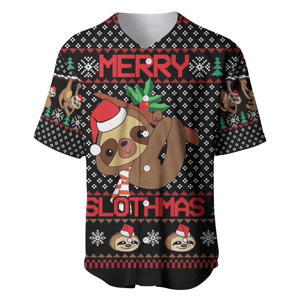 Merry Slothmas Baseball Jersey Cute Sloth Christmas DT04 - Wonder Print Shop
