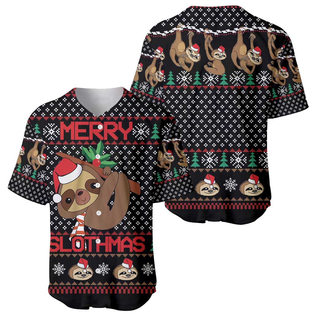 Merry Slothmas Baseball Jersey Cute Sloth Christmas DT04 - Wonder Print Shop