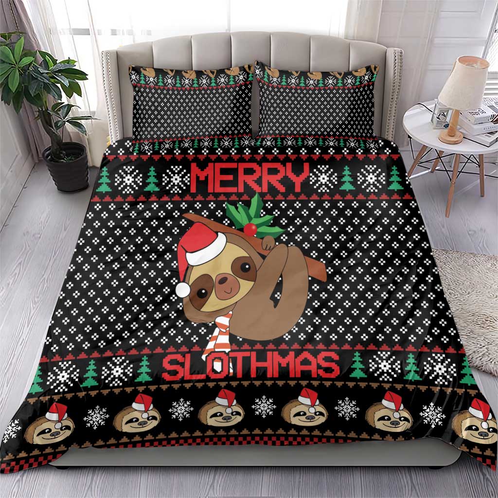 Merry Slothmas Bedding Set Cute Sloth Christmas DT04 - Wonder Print Shop