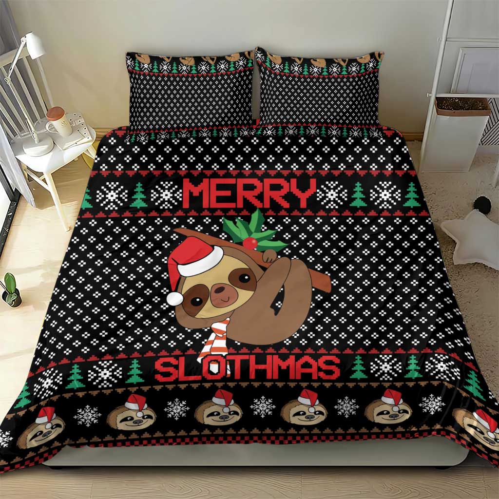 Merry Slothmas Bedding Set Cute Sloth Christmas DT04 - Wonder Print Shop