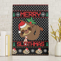 Merry Slothmas Canvas Wall Art Cute Sloth Christmas DT04 - Wonder Print Shop