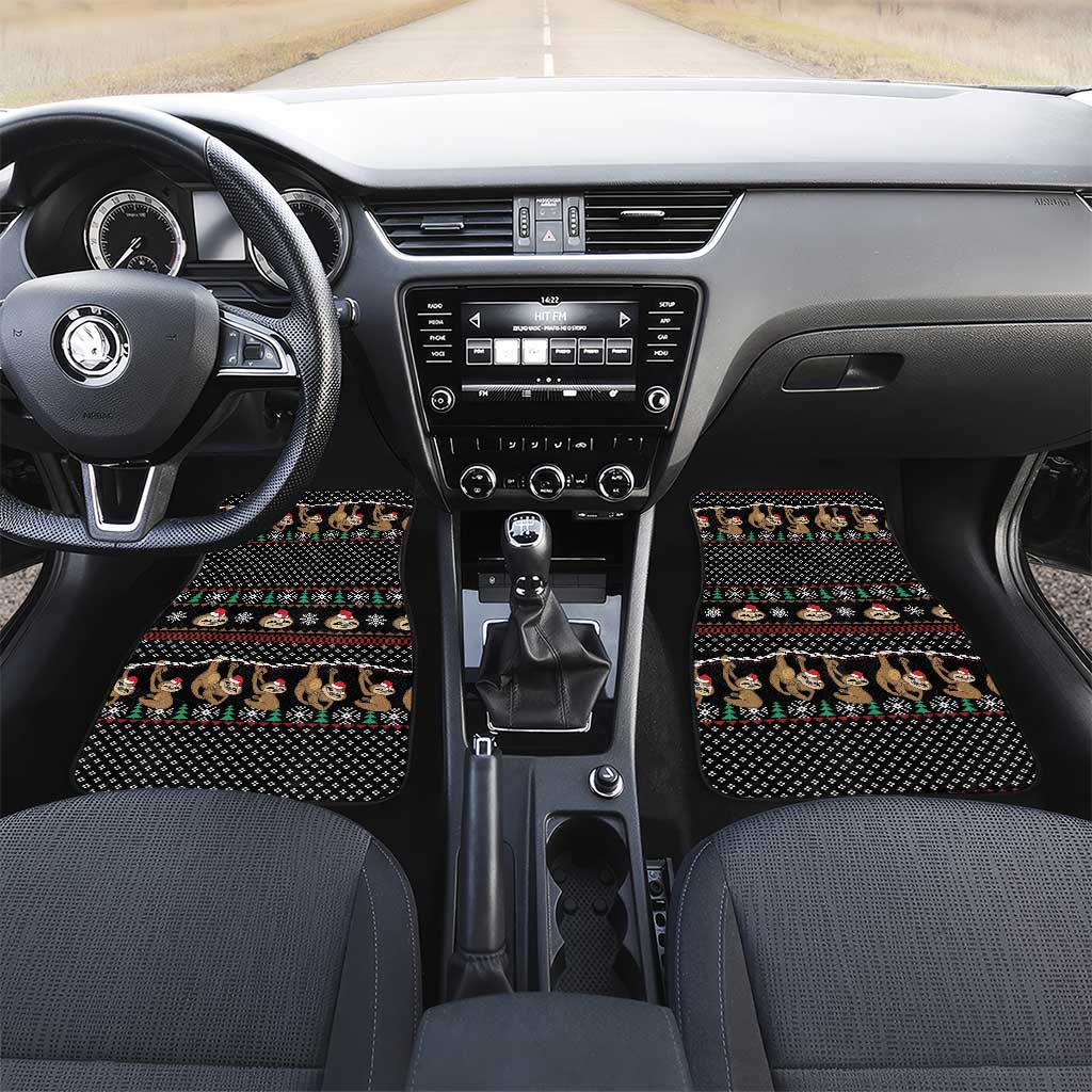 Merry Slothmas Car Mats Cute Sloth Christmas DT04 - Wonder Print Shop