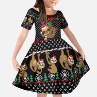 Merry Slothmas Family Matching Off The Shoulder Long Sleeve Dress and Hawaiian Shirt Cute Sloth Christmas DT04 - Wonder Print Shop