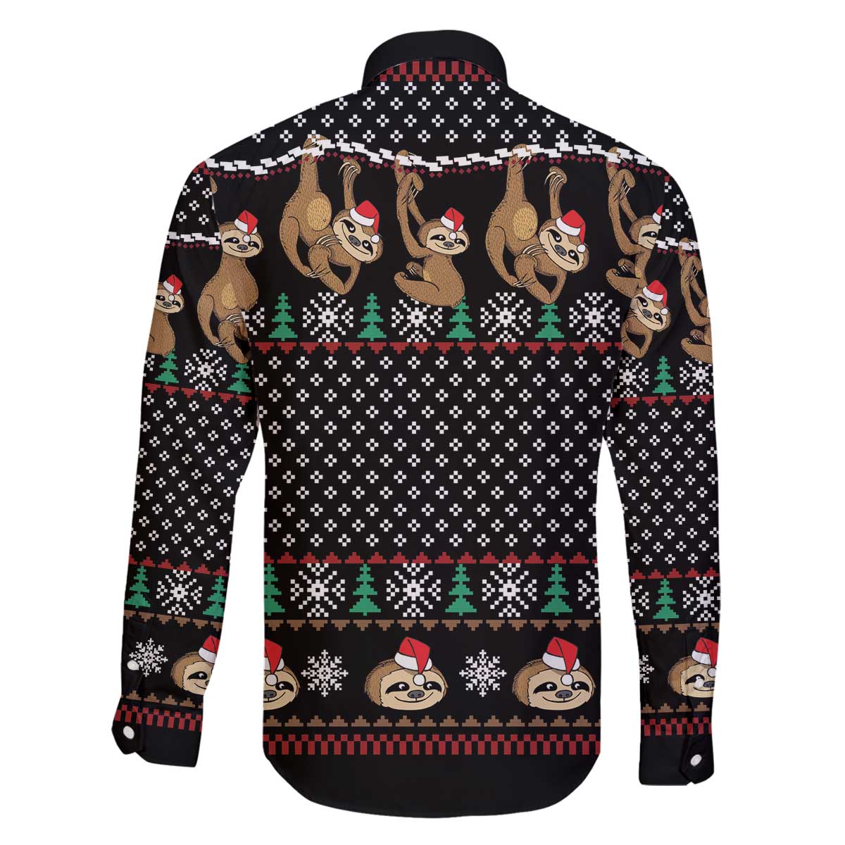 Merry Slothmas Family Matching Off The Shoulder Long Sleeve Dress and Hawaiian Shirt Cute Sloth Christmas DT04 - Wonder Print Shop