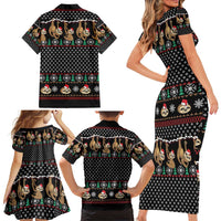 Merry Slothmas Family Matching Short Sleeve Bodycon Dress and Hawaiian Shirt Cute Sloth Christmas DT04 - Wonder Print Shop