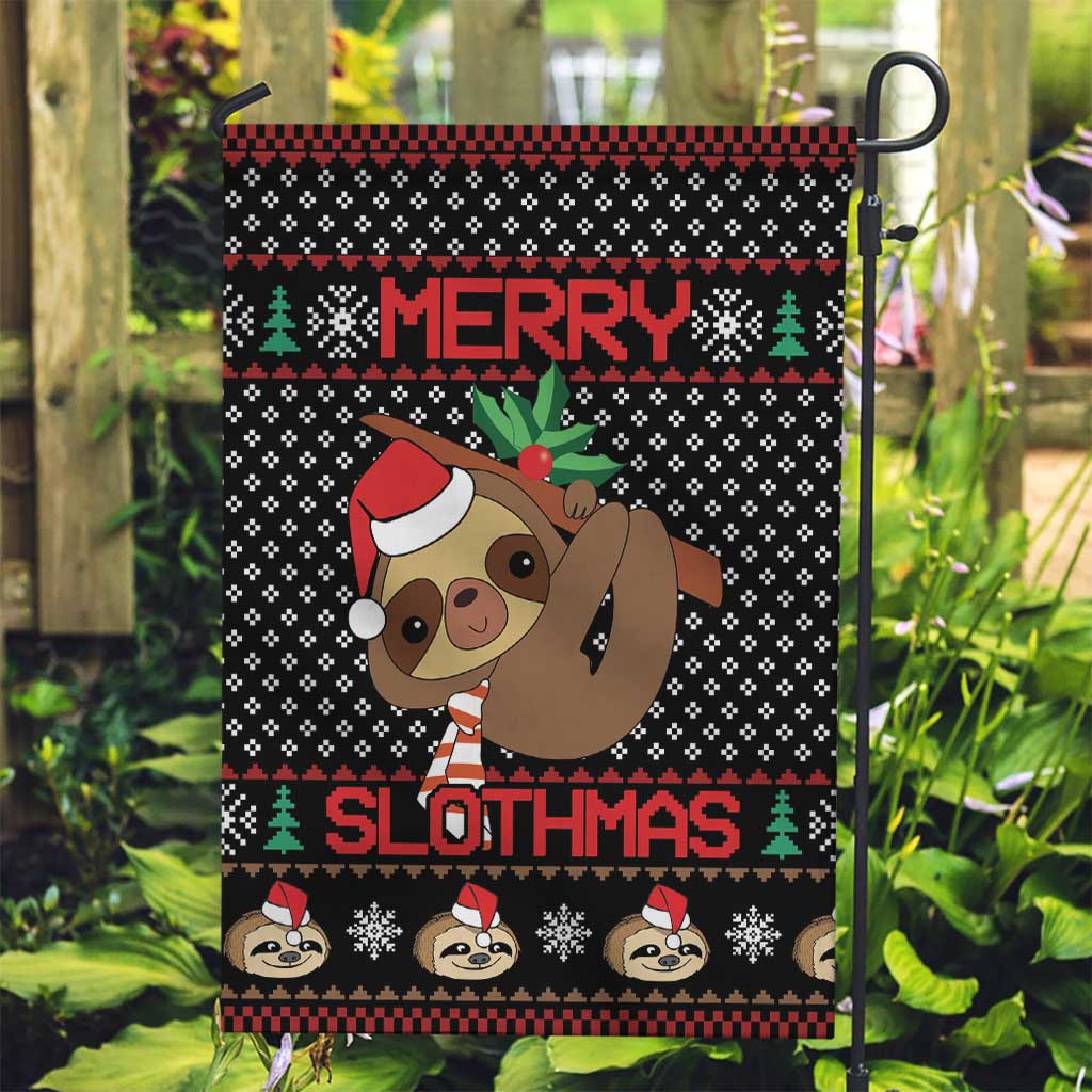 Merry Slothmas Garden Flag Cute Sloth Christmas DT04 - Wonder Print Shop