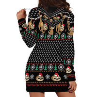 Merry Slothmas Hoodie Dress Cute Sloth Christmas DT04 - Wonder Print Shop