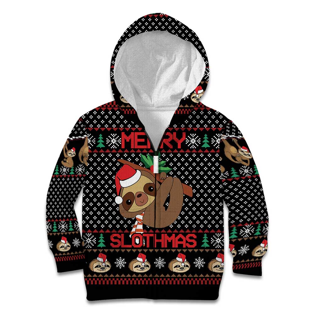 Merry Slothmas Kid Hoodie Cute Sloth Christmas DT04 - Wonder Print Shop