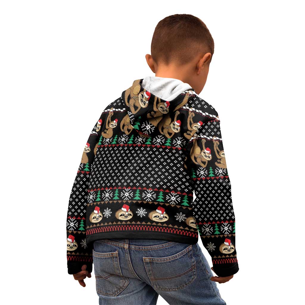Merry Slothmas Kid Hoodie Cute Sloth Christmas DT04 - Wonder Print Shop
