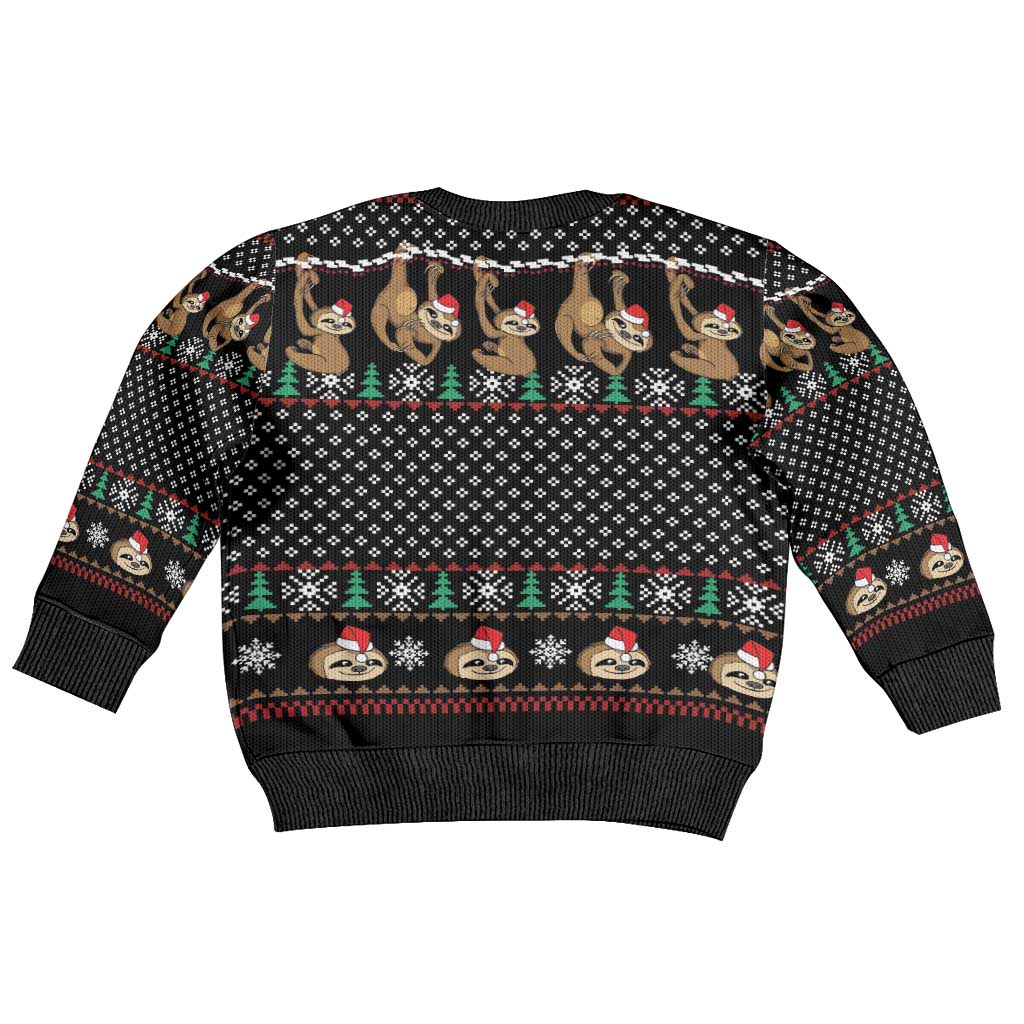 Merry Slothmas Kid Ugly Christmas Sweater Cute Sloth Christmas DT04 - Wonder Print Shop