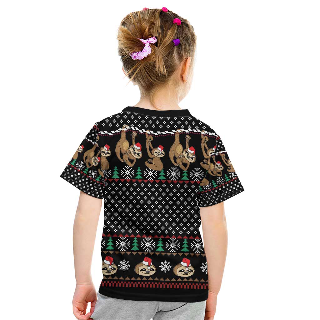 Merry Slothmas Kid T Shirt Cute Sloth Christmas DT04 - Wonder Print Shop