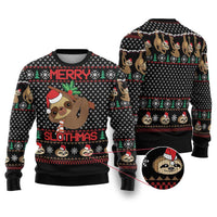Merry Slothmas Ugly Christmas Sweater Cute Sloth Christmas DT04 - Wonder Print Shop