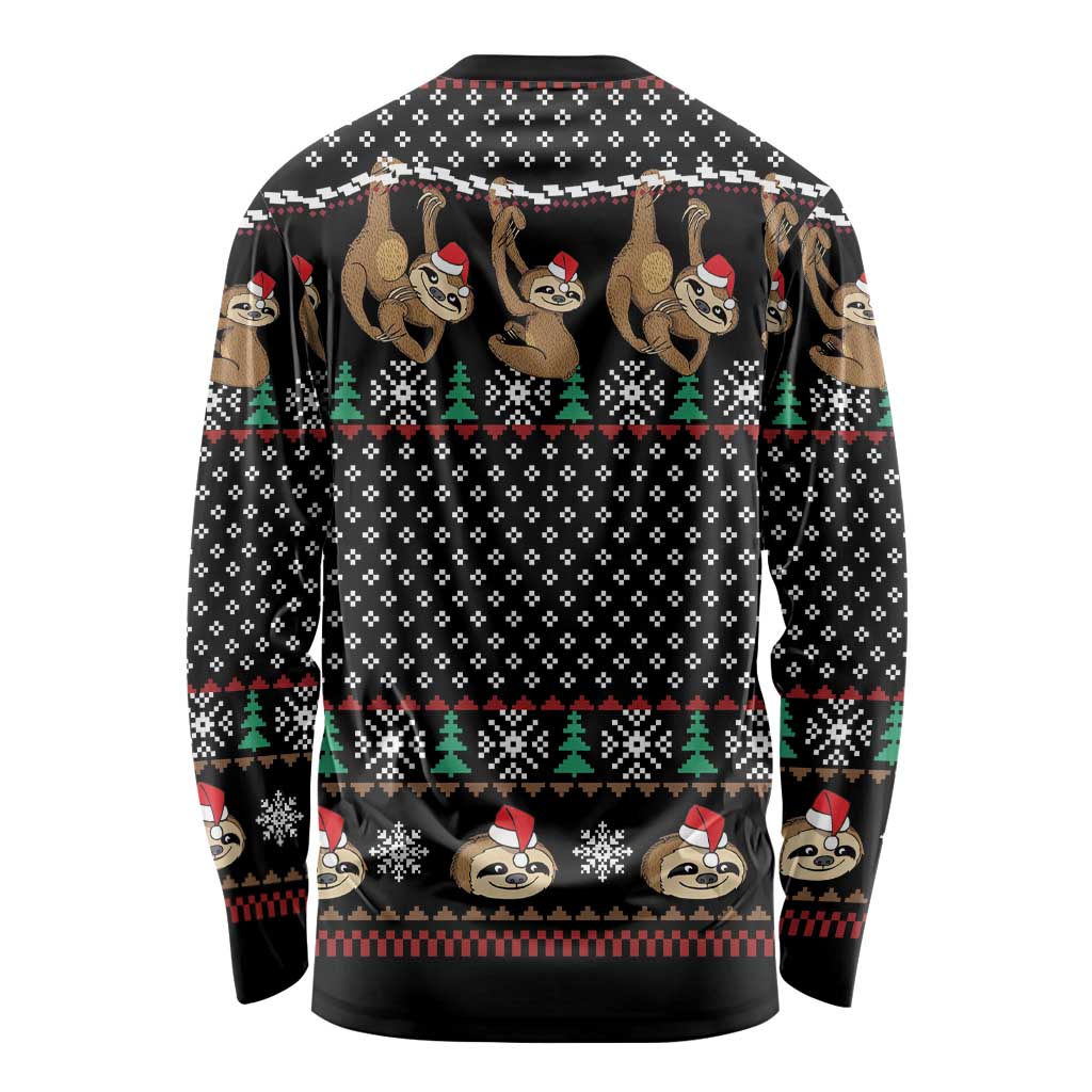 Merry Slothmas Long Sleeve Shirt Cute Sloth Christmas DT04 - Wonder Print Shop