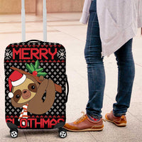 Merry Slothmas Luggage Cover Cute Sloth Christmas DT04 - Wonder Print Shop