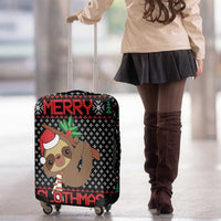 Merry Slothmas Luggage Cover Cute Sloth Christmas DT04 - Wonder Print Shop