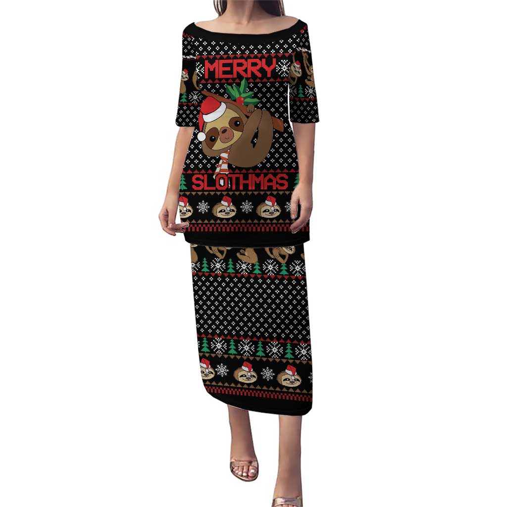 Merry Slothmas Puletasi Cute Sloth Christmas DT04 - Wonder Print Shop