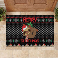 Merry Slothmas Rubber Doormat Cute Sloth Christmas DT04 - Wonder Print Shop
