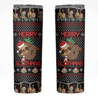 Merry Slothmas Skinny Tumbler Cute Sloth Christmas DT04 - Wonder Print Shop