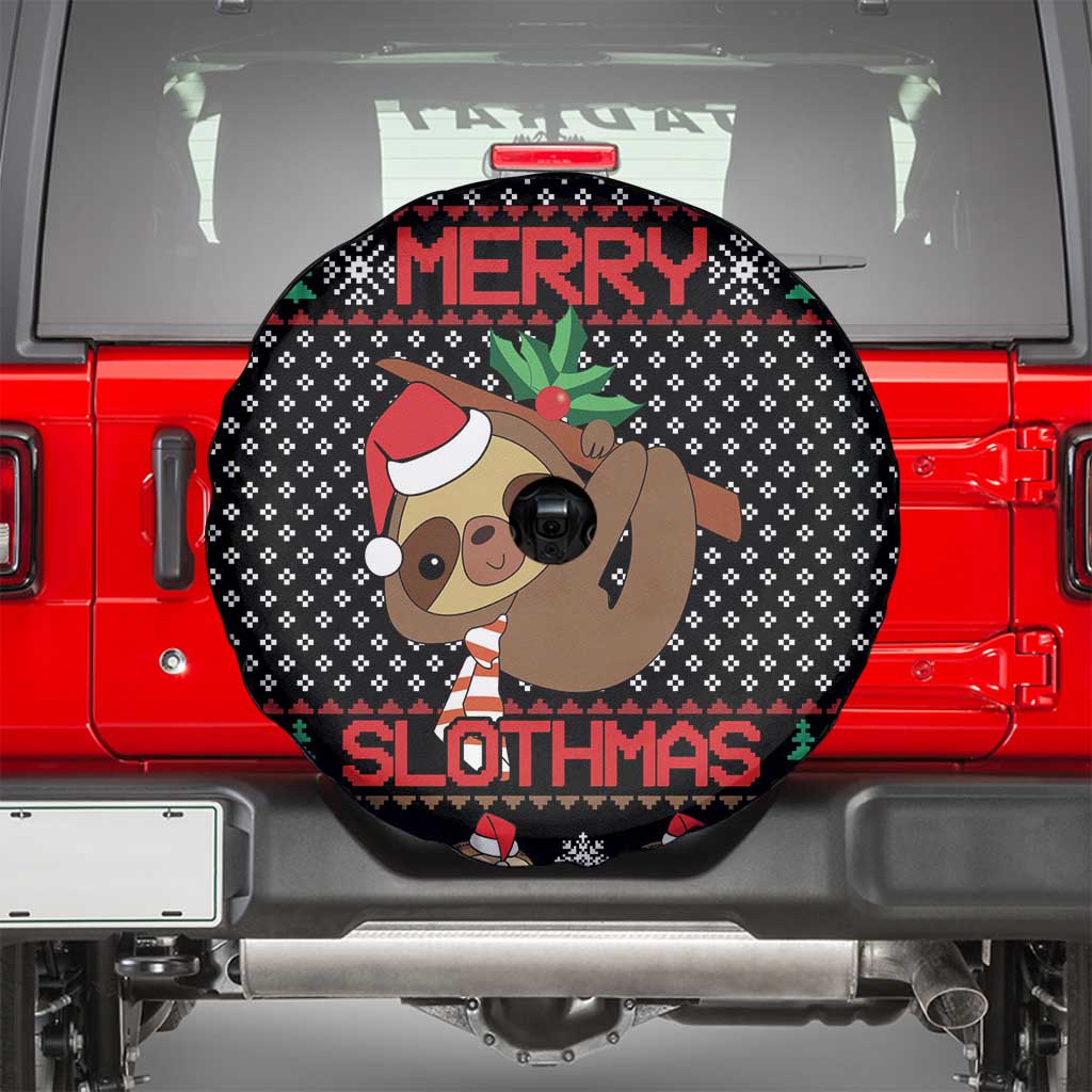 Merry Slothmas Spare Tire Cover Cute Sloth Christmas DT04 - Wonder Print Shop