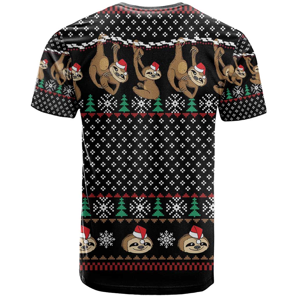 Merry Slothmas T Shirt Cute Sloth Christmas DT04 - Wonder Print Shop