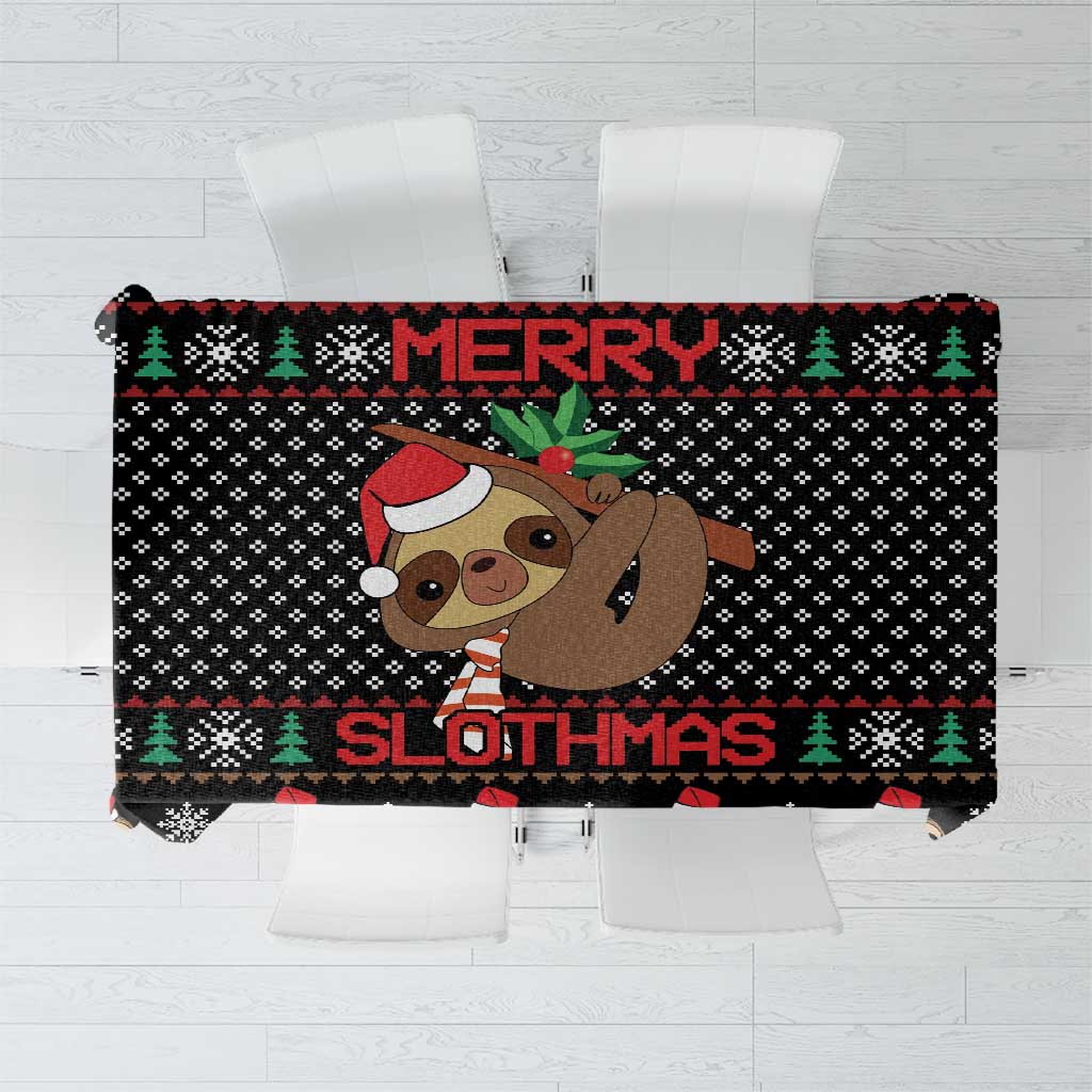 Merry Slothmas Tablecloth Cute Sloth Christmas DT04 - Wonder Print Shop