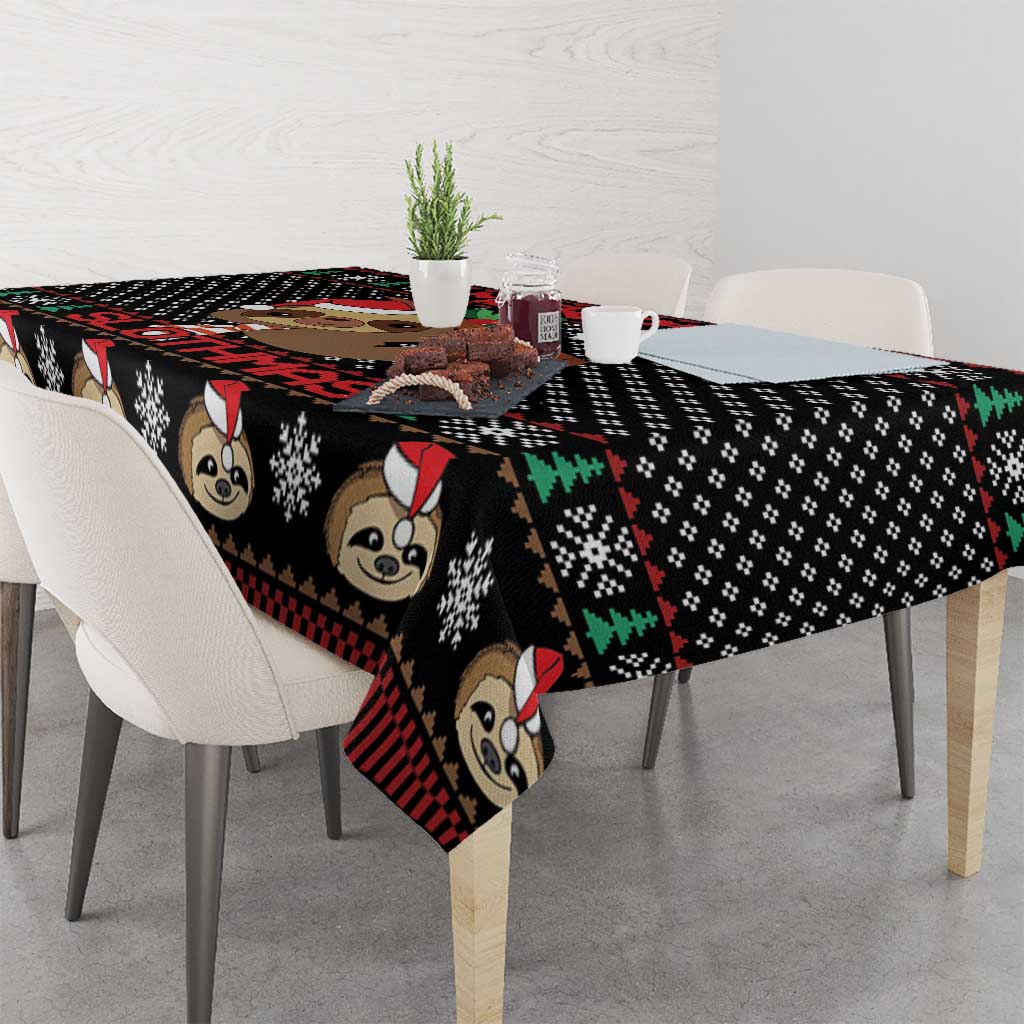 Merry Slothmas Tablecloth Cute Sloth Christmas DT04 - Wonder Print Shop