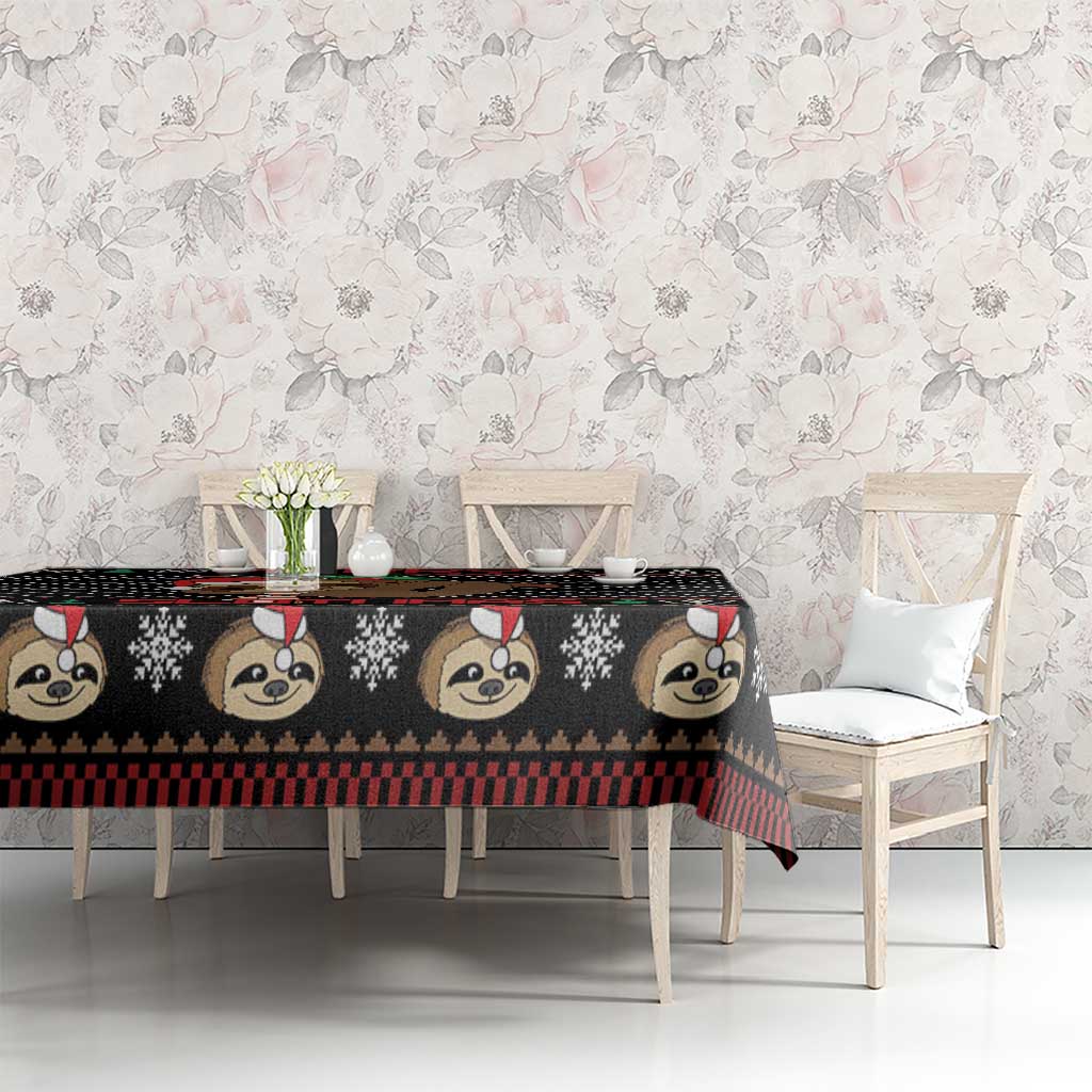 Merry Slothmas Tablecloth Cute Sloth Christmas DT04 - Wonder Print Shop