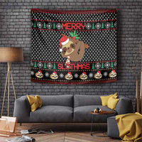 Merry Slothmas Tapestry Cute Sloth Christmas DT04 - Wonder Print Shop