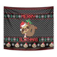 Merry Slothmas Tapestry Cute Sloth Christmas DT04 - Wonder Print Shop