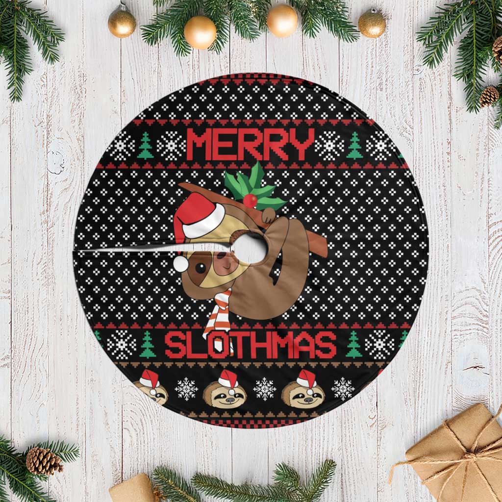 Merry Slothmas Tree Skirt Cute Sloth Christmas DT04 - Wonder Print Shop